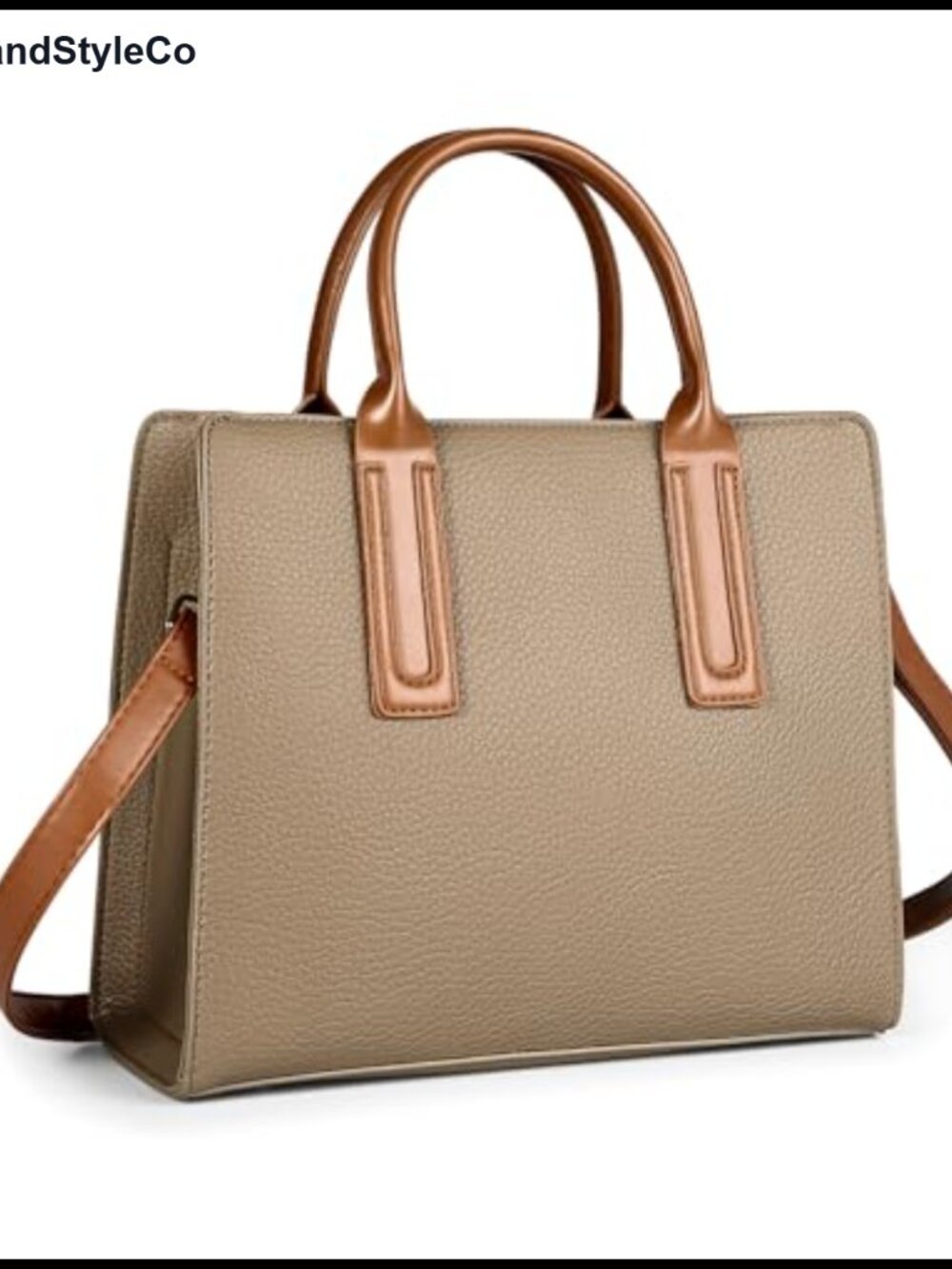 FGZ Women's Leather Satchel Top Handle Crossbody Bag Zipper 3-Layer